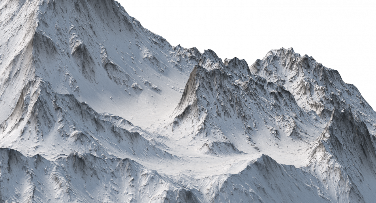 3D Snow Mountain model