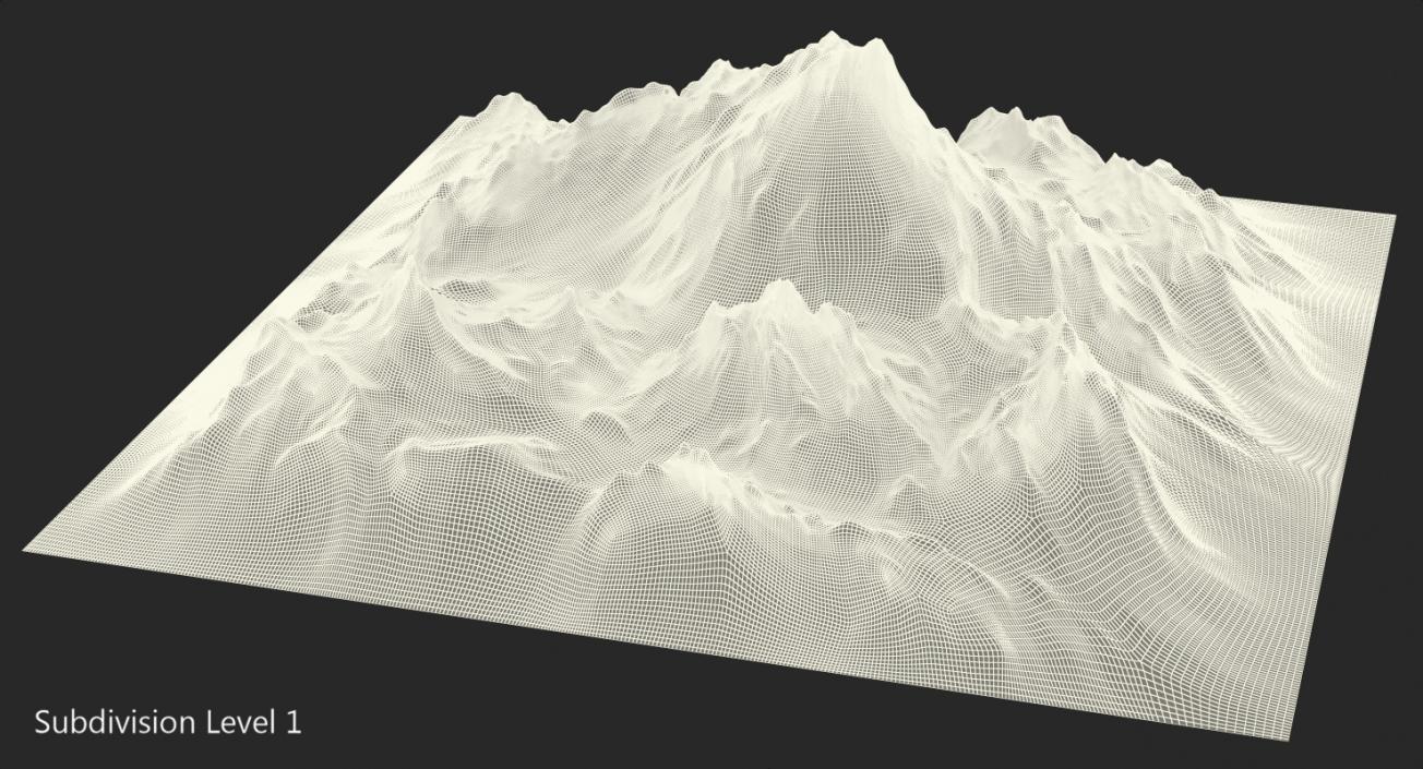 3D Snow Mountain model