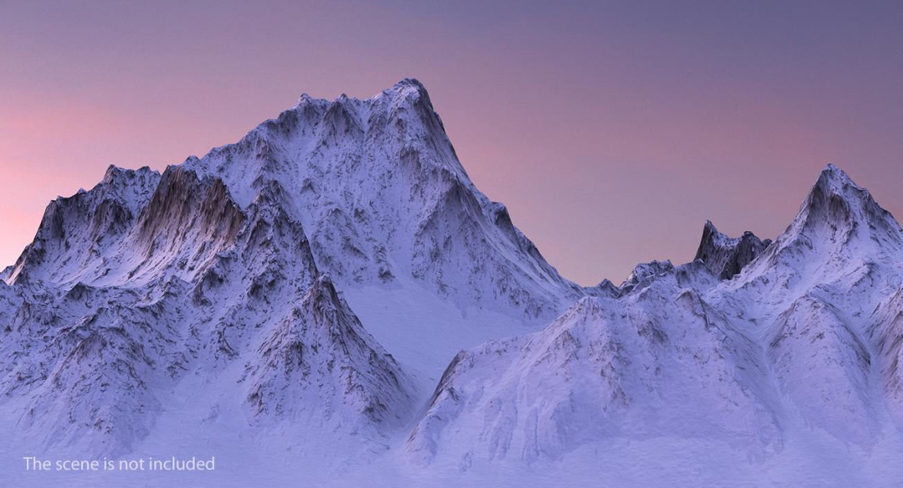 3D Snow Mountain model