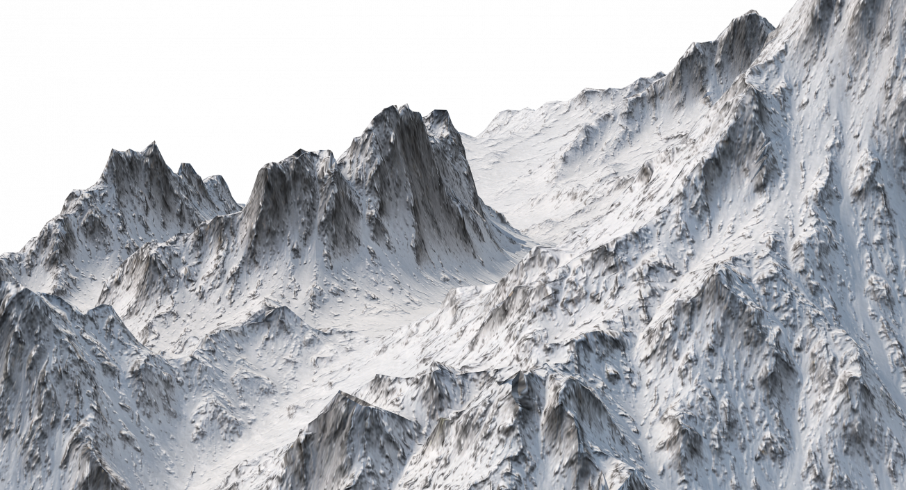 3D Snow Mountain model