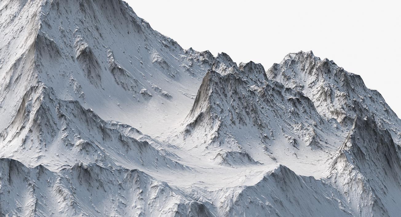 3D Snow Mountain model