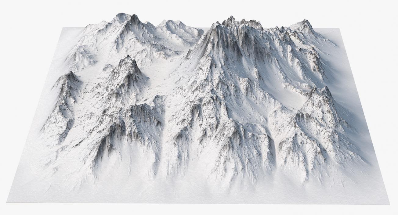 3D Snow Mountain model