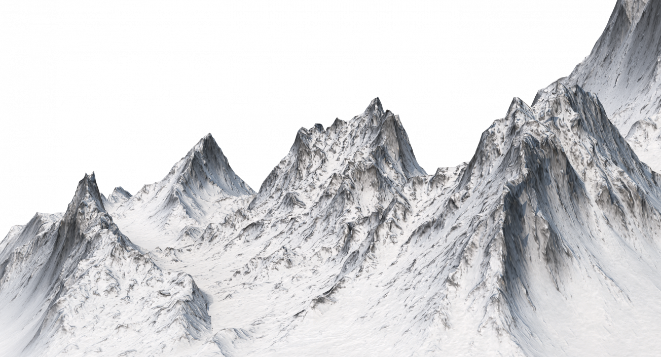 3D Snow Mountain model