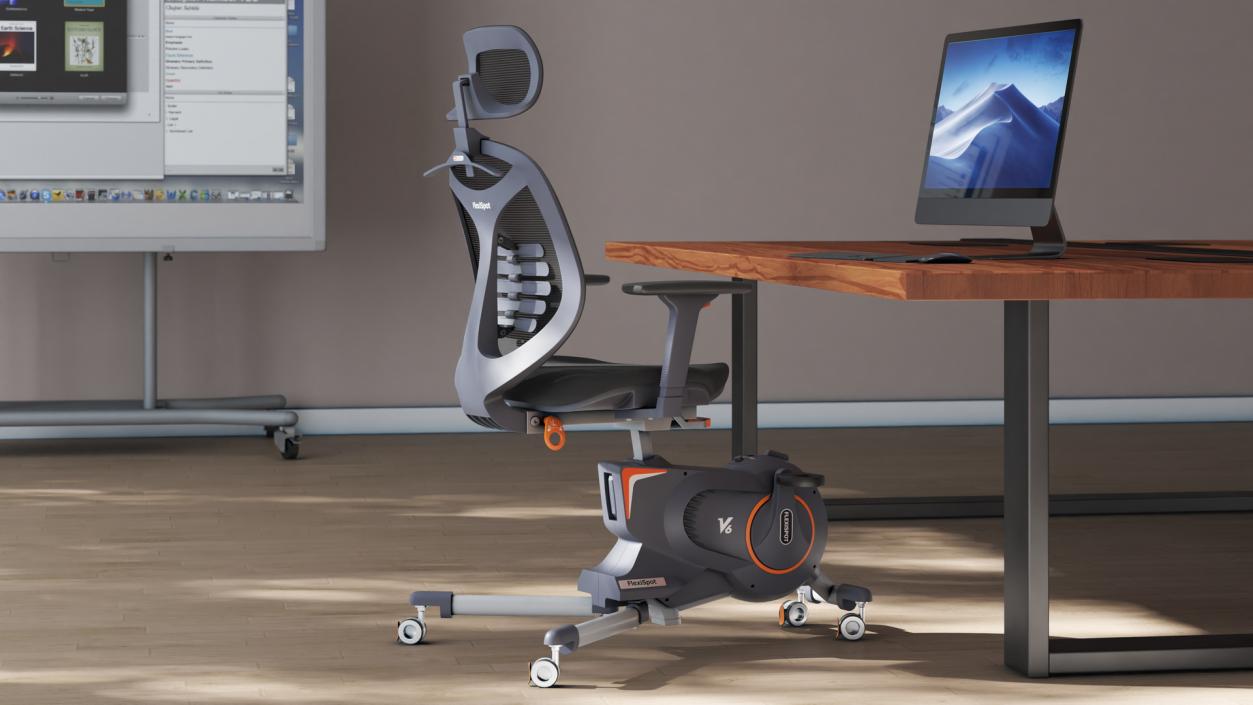 3D model Office Fitness Chair Gray