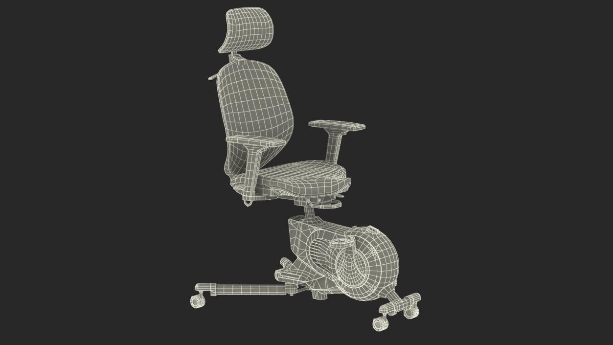 3D model Office Fitness Chair Gray