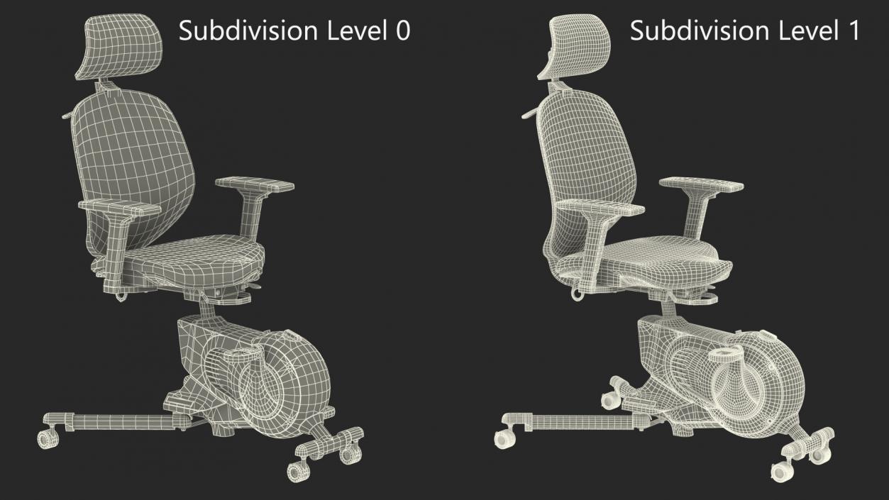 3D model Office Fitness Chair Gray