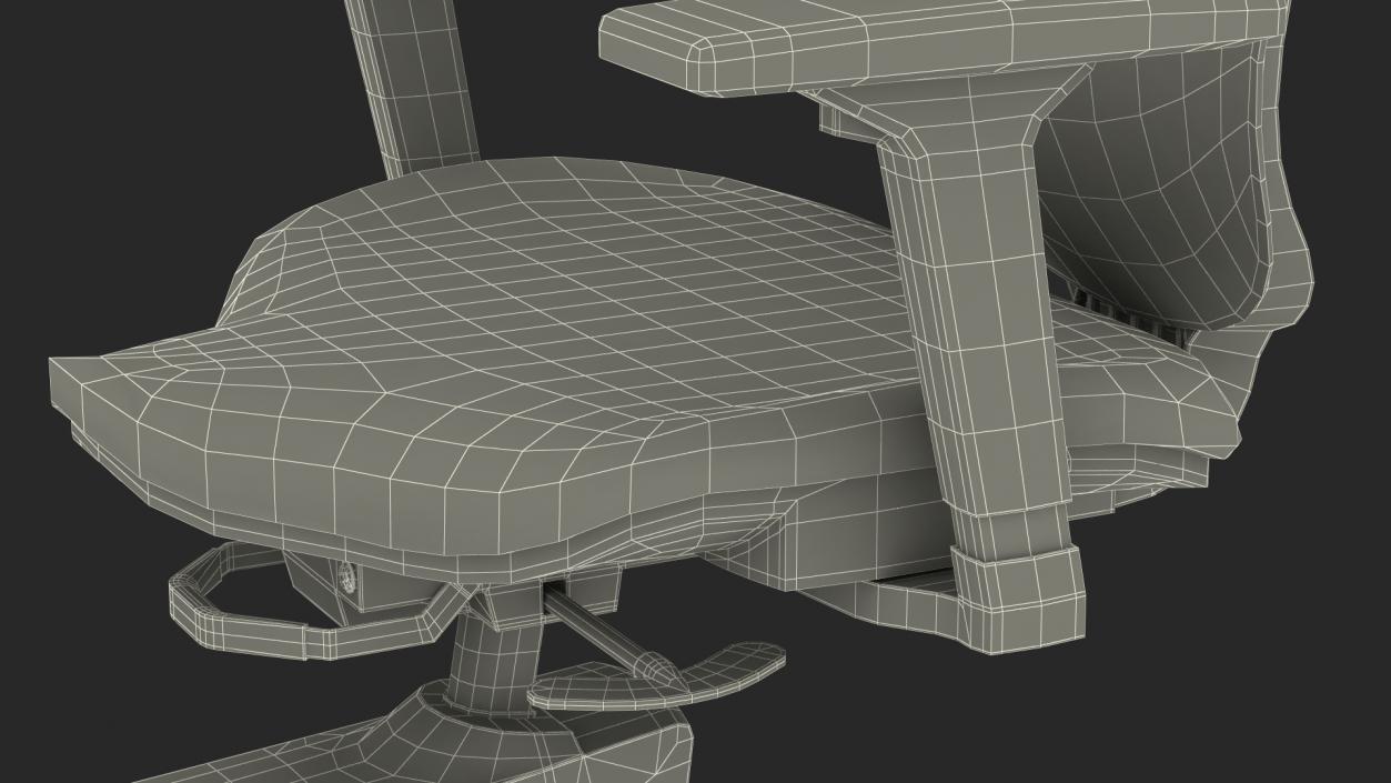 3D model Office Fitness Chair Gray