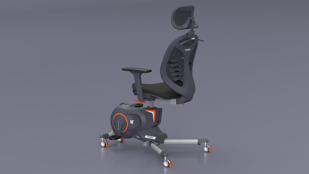 3D model Office Fitness Chair Gray