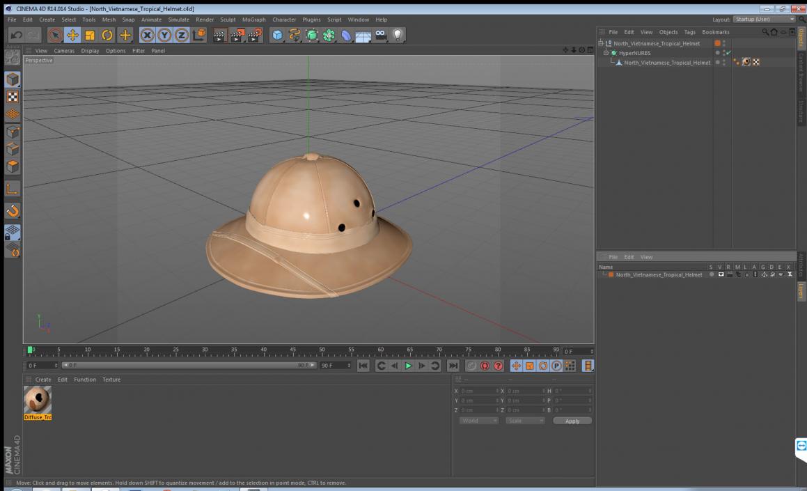 North Vietnamese Tropical Helmet 3D