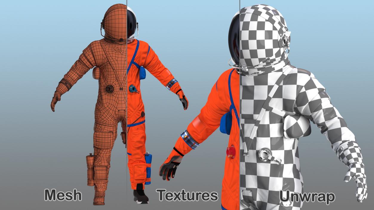 3D Orion Crew Survival System Spacesuit