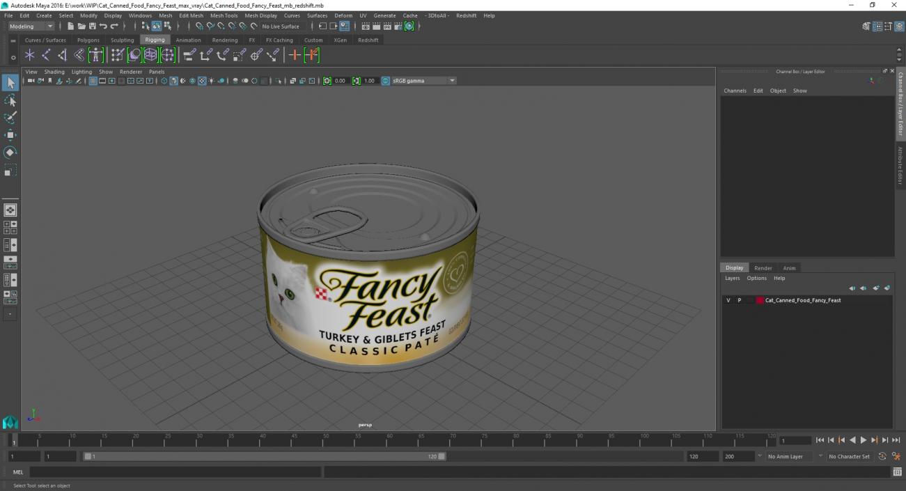 Cat Canned Food Fancy Feast 3D