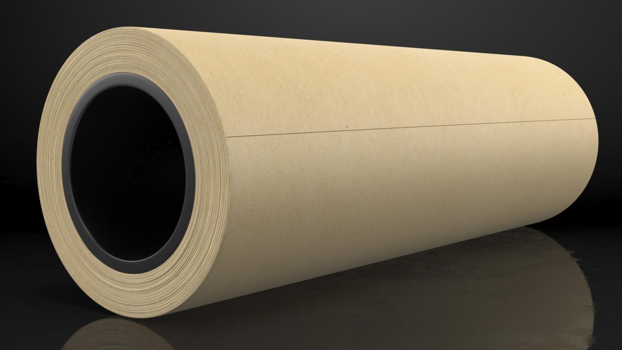 Paper Roll Yellow 3D