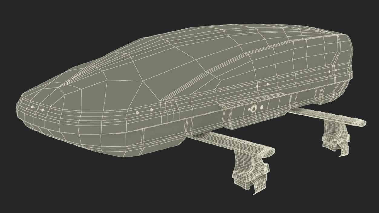 3D Porsche Taycan Turbo with Roofbox model