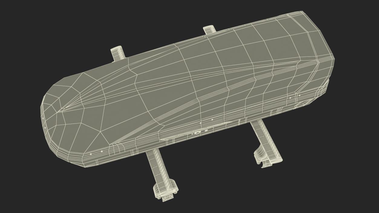 3D Porsche Taycan Turbo with Roofbox model