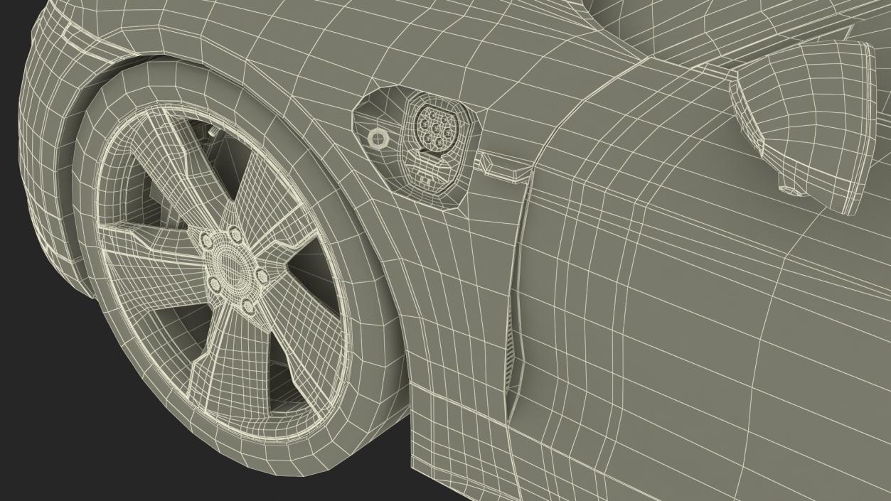 3D Porsche Taycan Turbo with Roofbox model