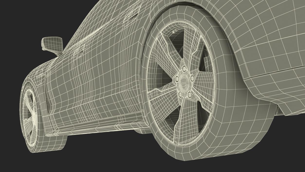 3D Porsche Taycan Turbo with Roofbox model