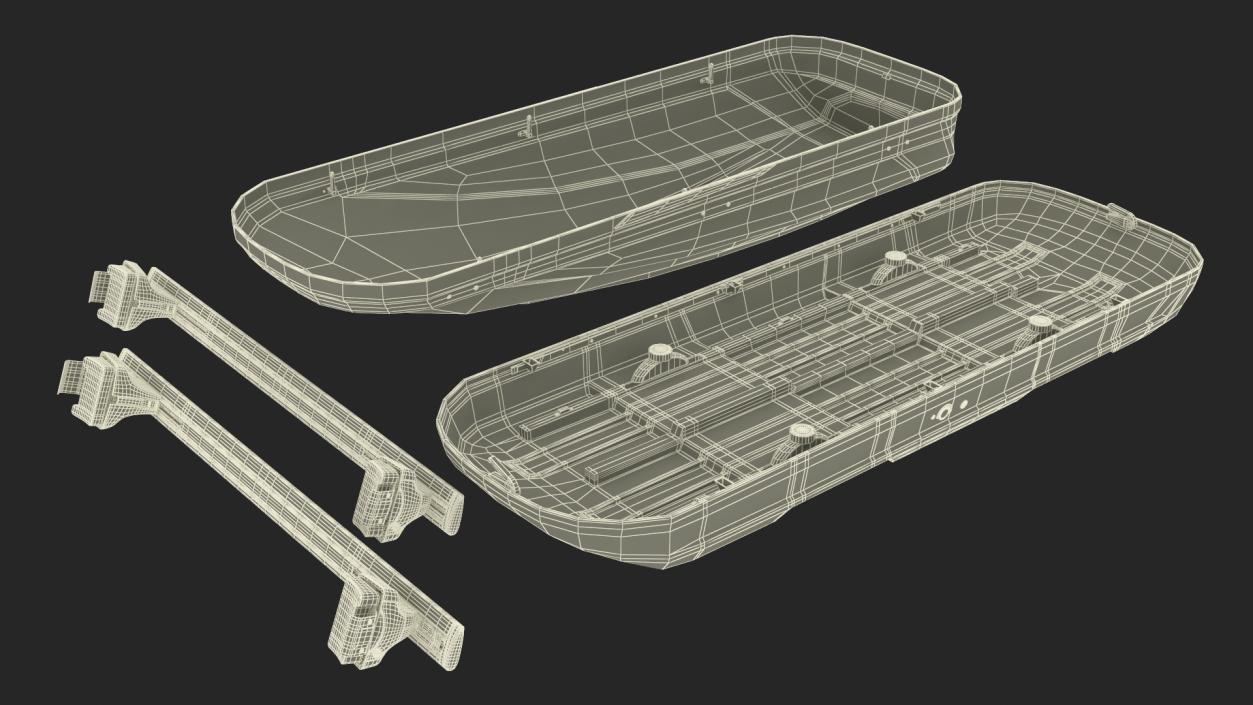 3D Porsche Taycan Turbo with Roofbox model