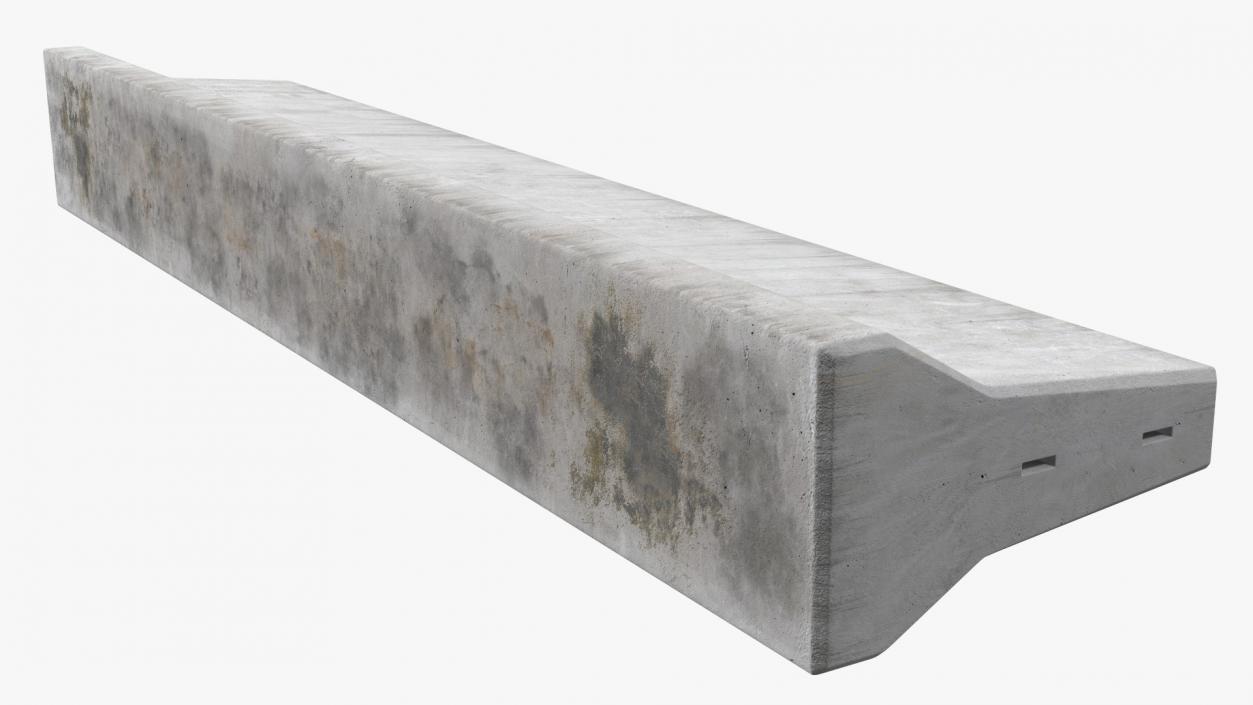 3D Concrete Jersey Barrier model