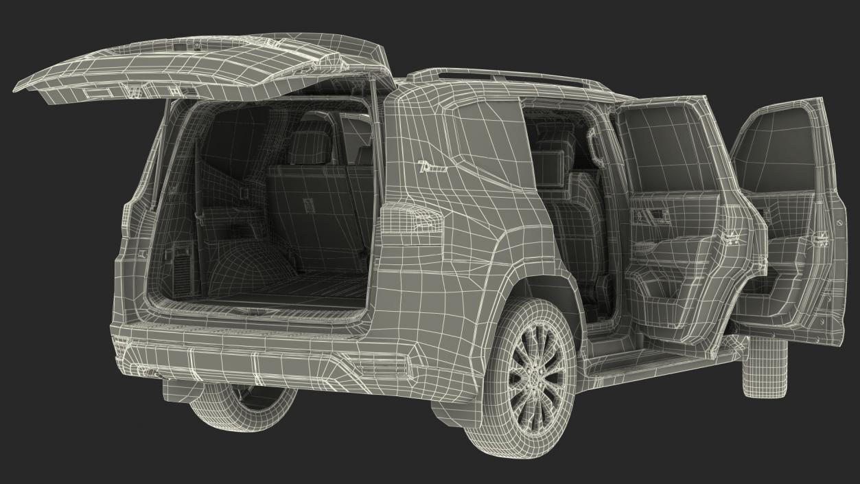 3D model Toyota Land Cruiser 2022 Light On Rigged