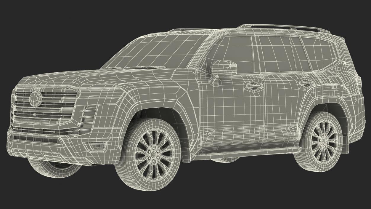 3D model Toyota Land Cruiser 2022 Light On Rigged