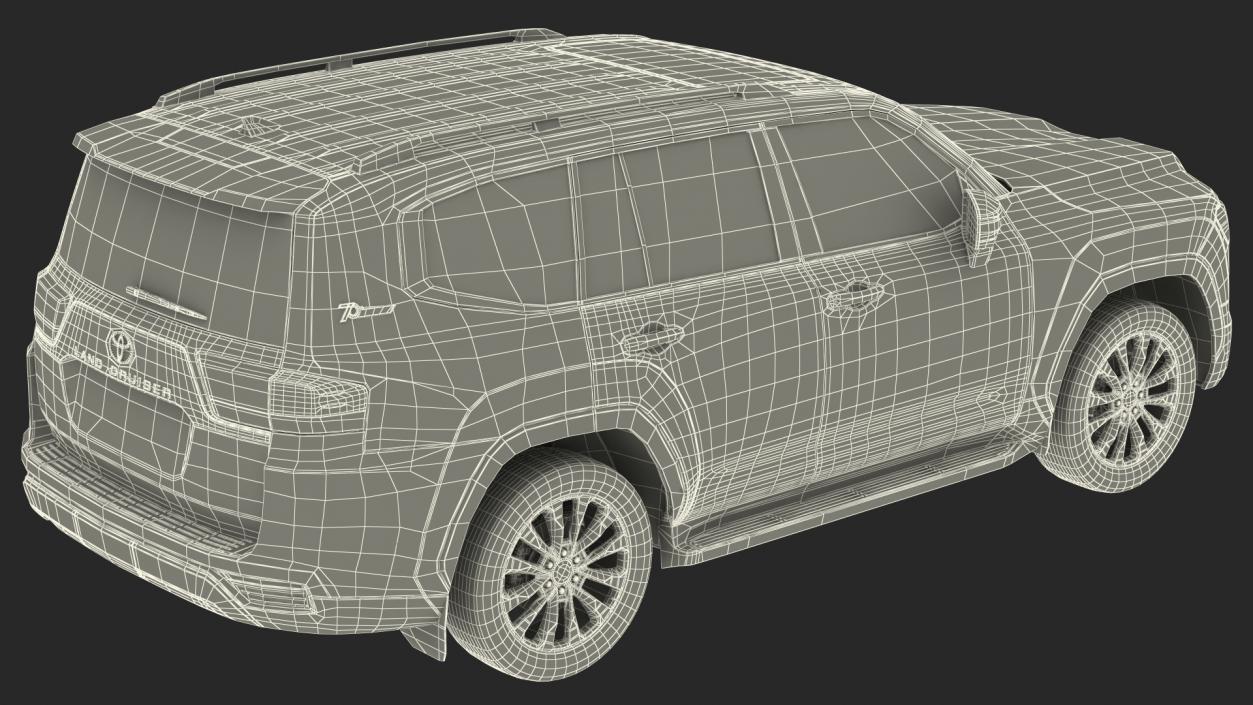 3D model Toyota Land Cruiser 2022 Light On Rigged