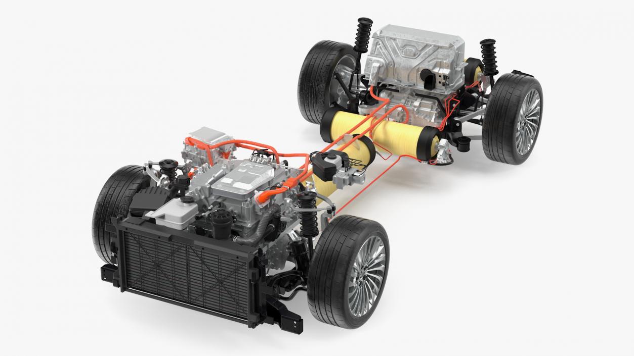 3D Toyota Mirai Hydrogen Fuel Cell System model