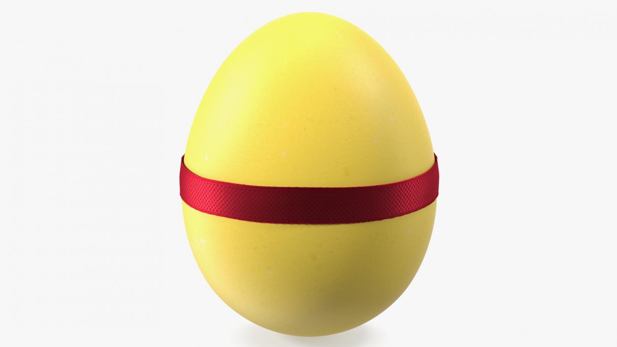 Easter Egg Decorated with Ribbon 3D