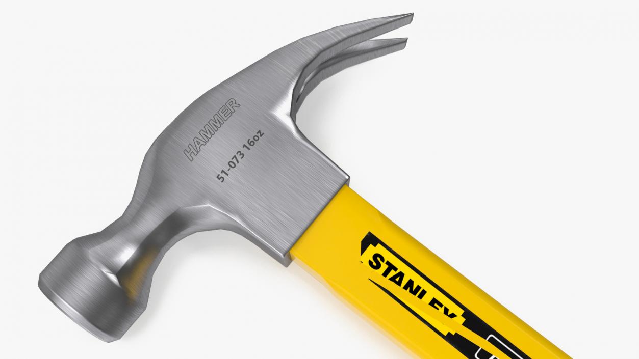 3D model Claw Fiberglass Hammer Stanley