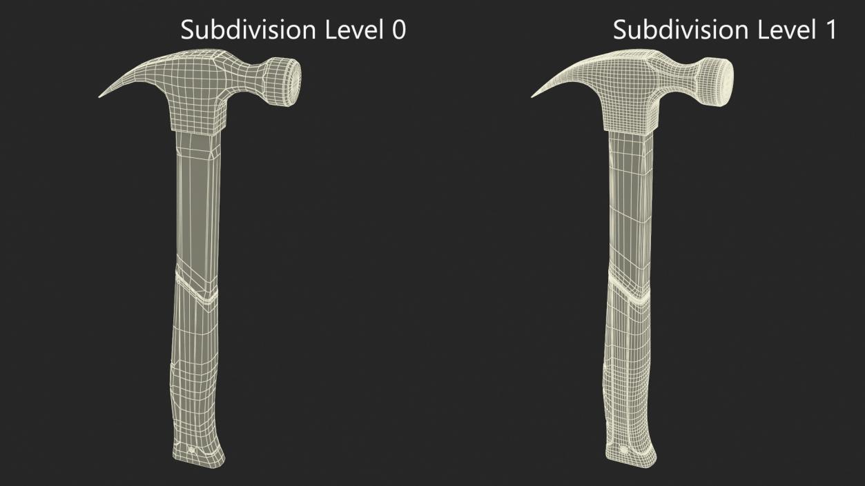 3D model Claw Fiberglass Hammer Stanley