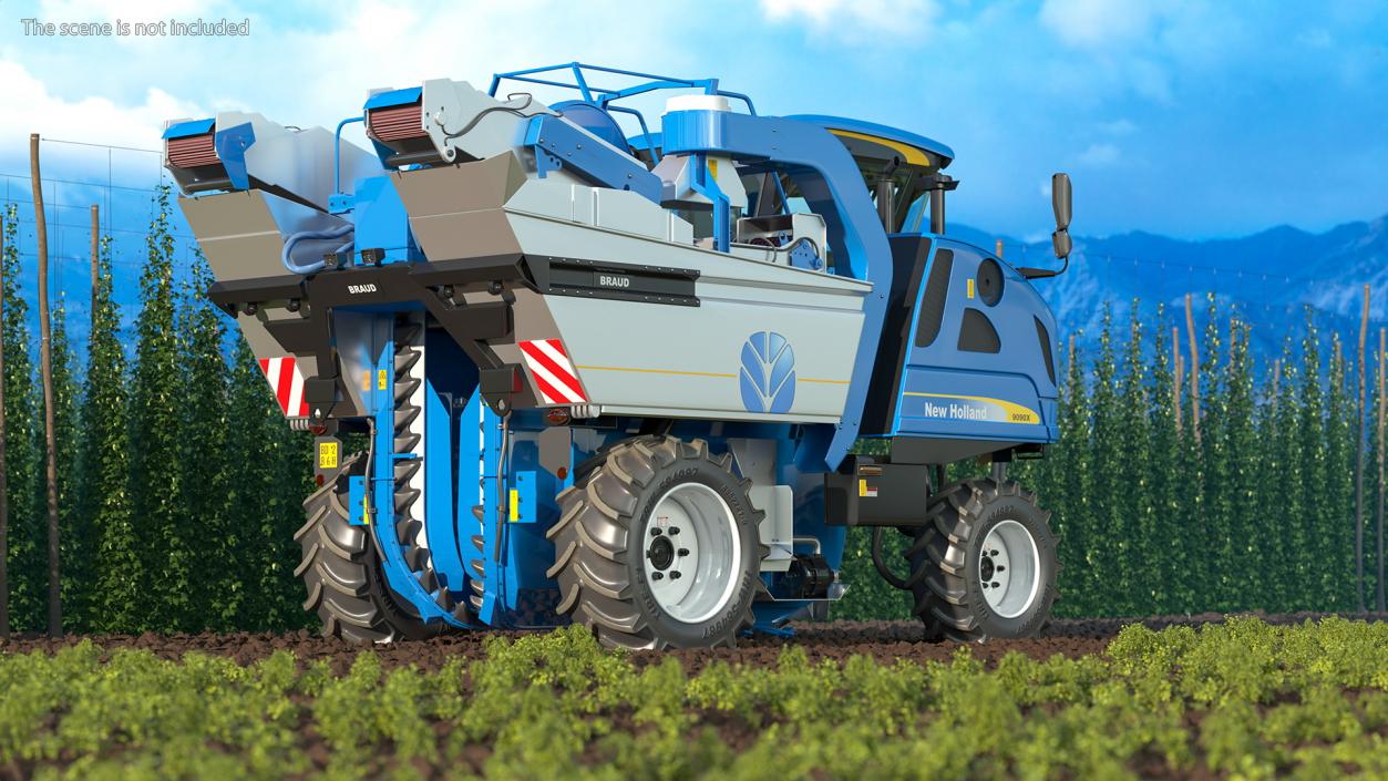 3D model BRAUD 9090X Grape Harvester Machine