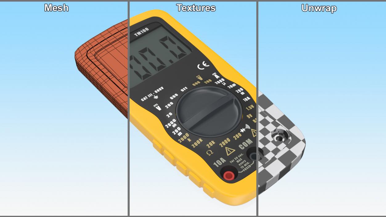 3D Digital Multimeter model