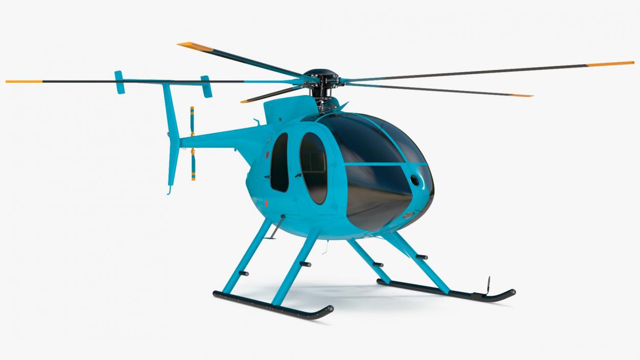 3D model Light Helicopter Exterior Only