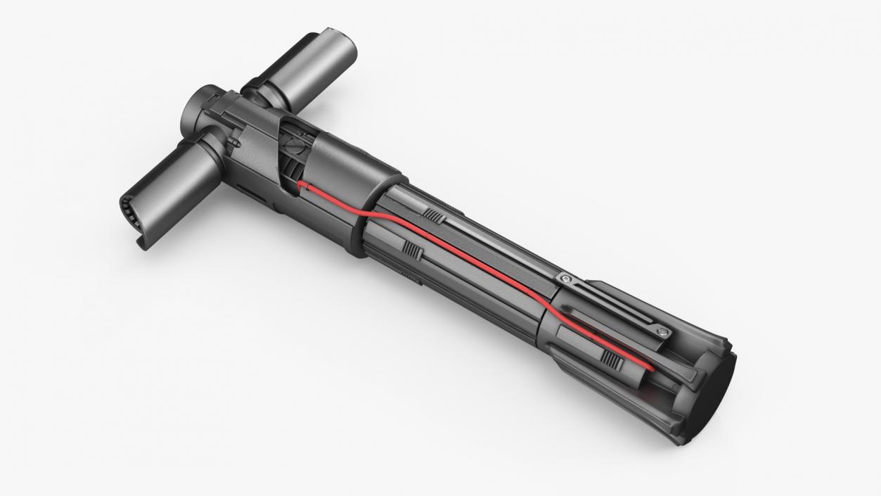 Kylo Rens Crossguard Lightsaber Off 2 3D