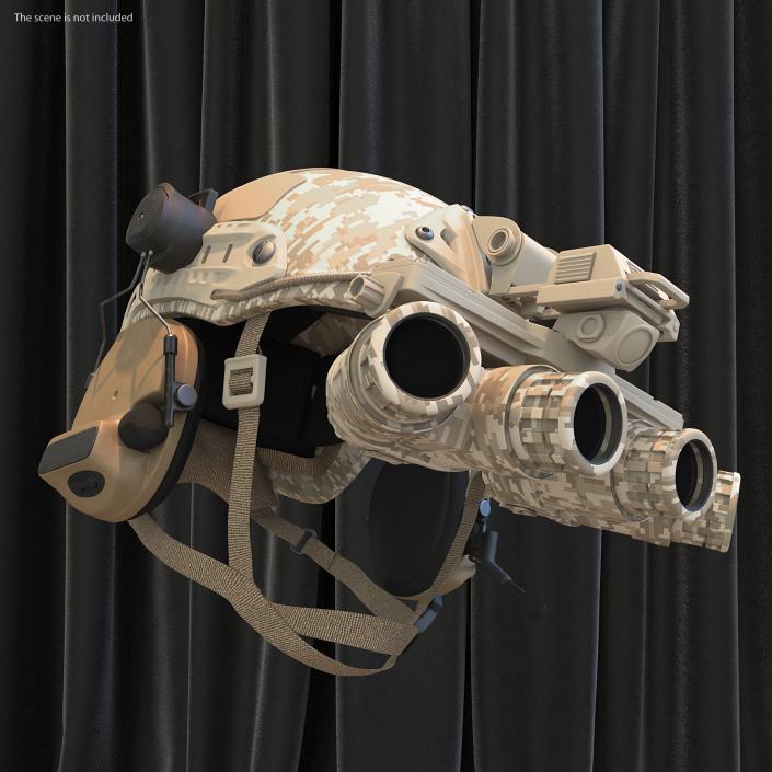 3D Tactical Helmet Digital Camo model