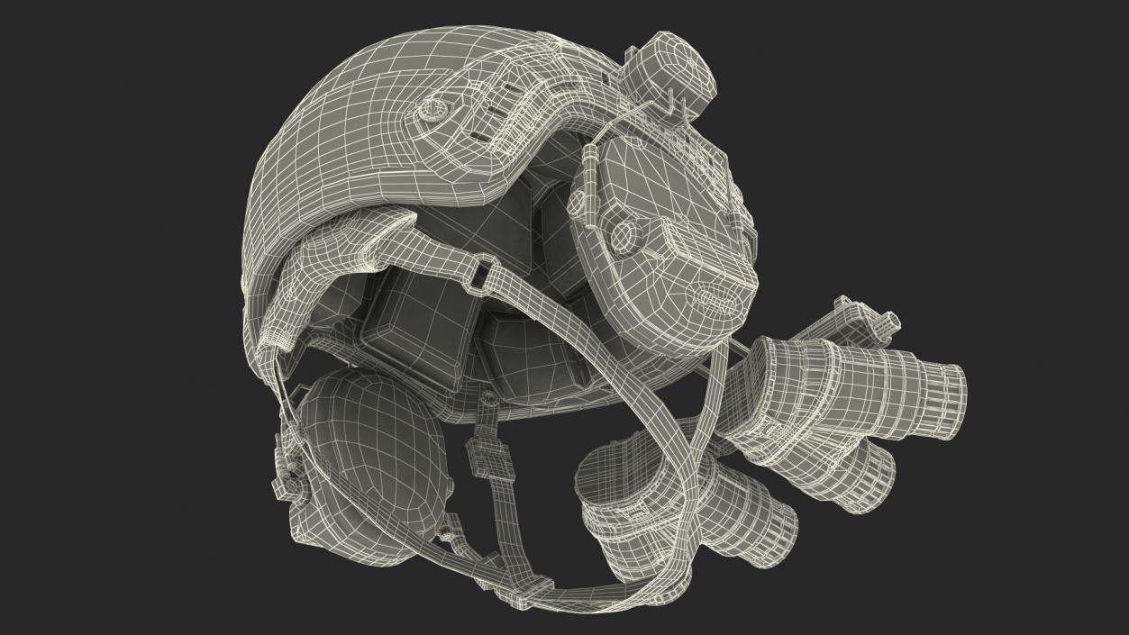 3D Tactical Helmet Digital Camo model