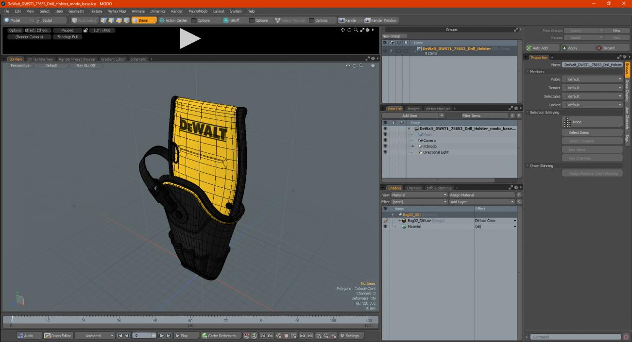 DeWalt DWST1 75653 Drill Holster 3D