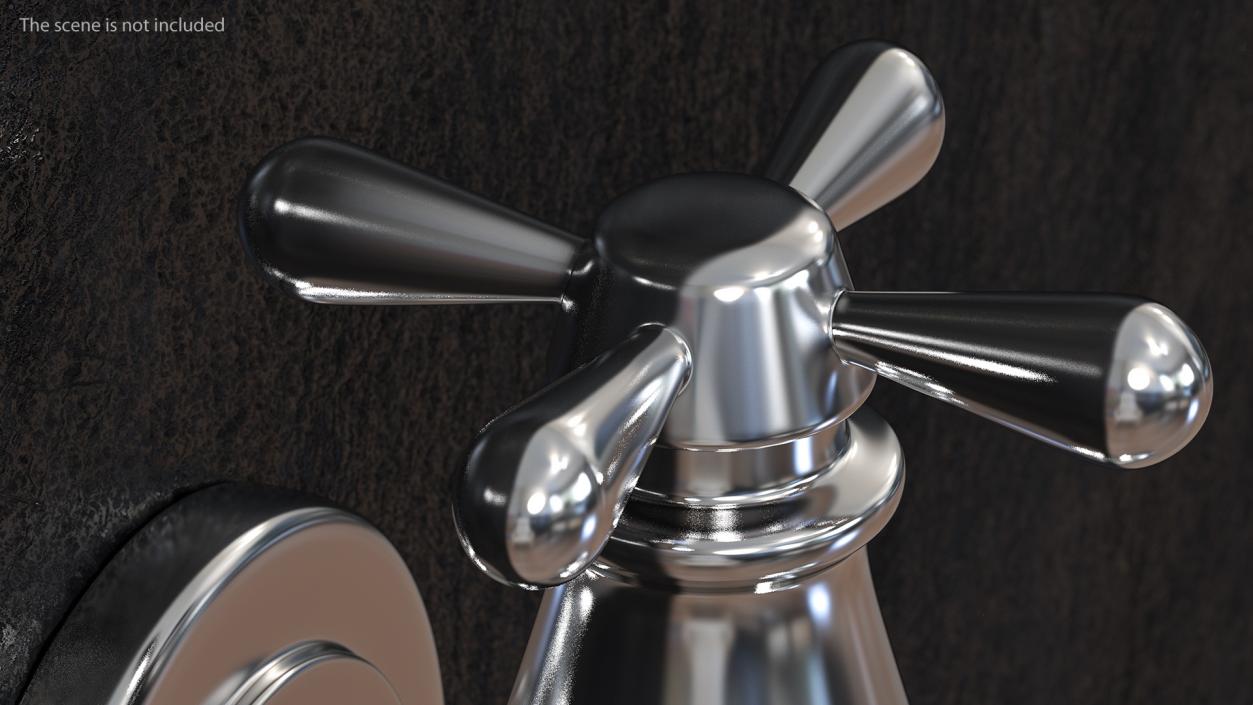 Iron Faucet with Water Drop 3D