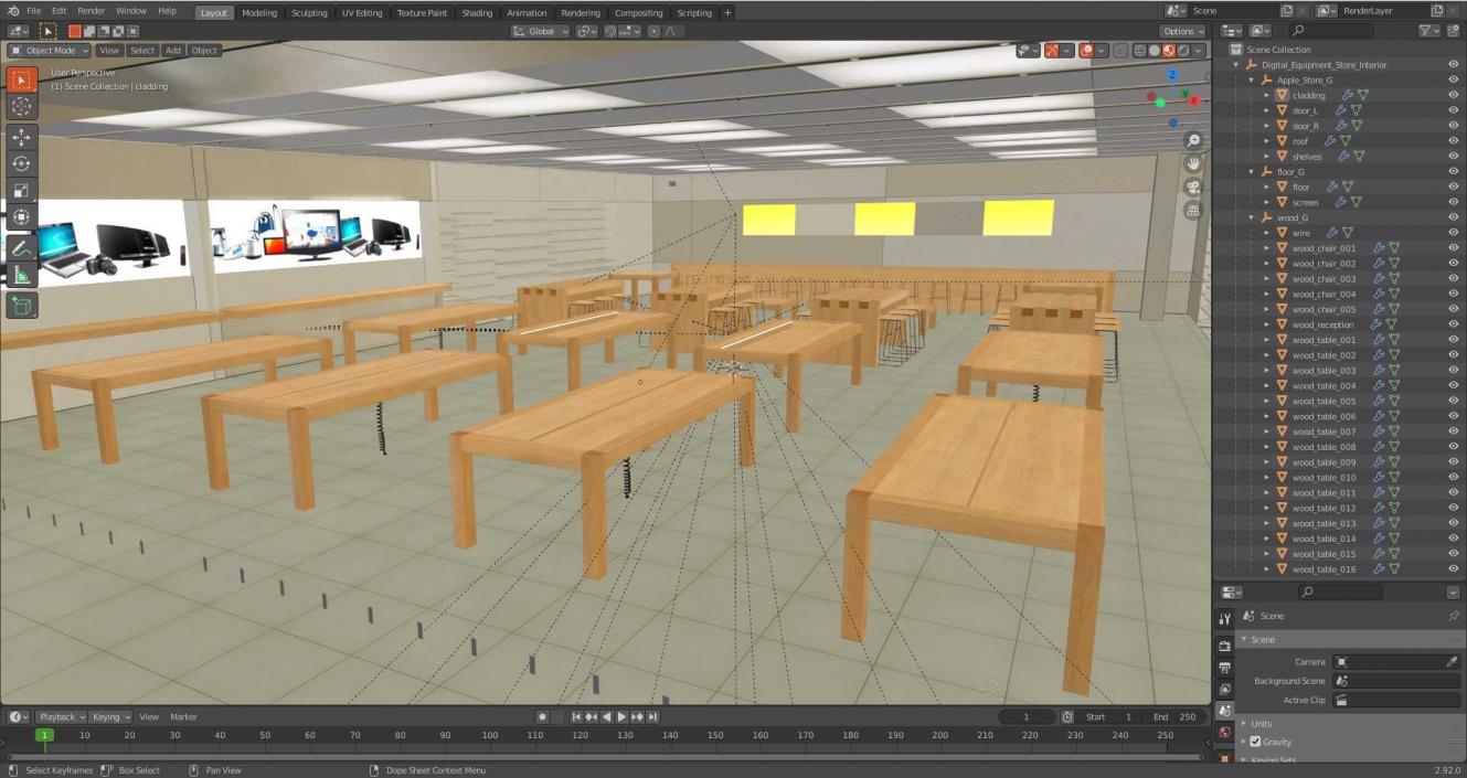 Digital Equipment Store Interior 3D