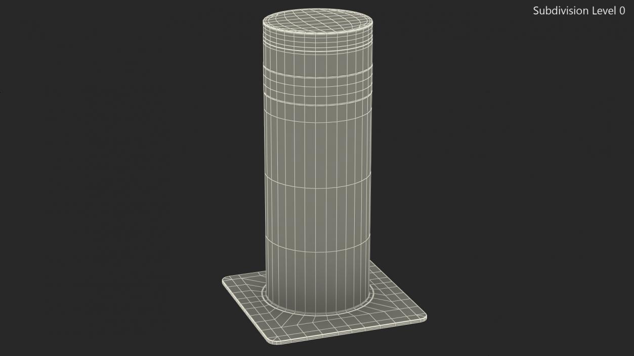 3D Retractable Security Bollard model