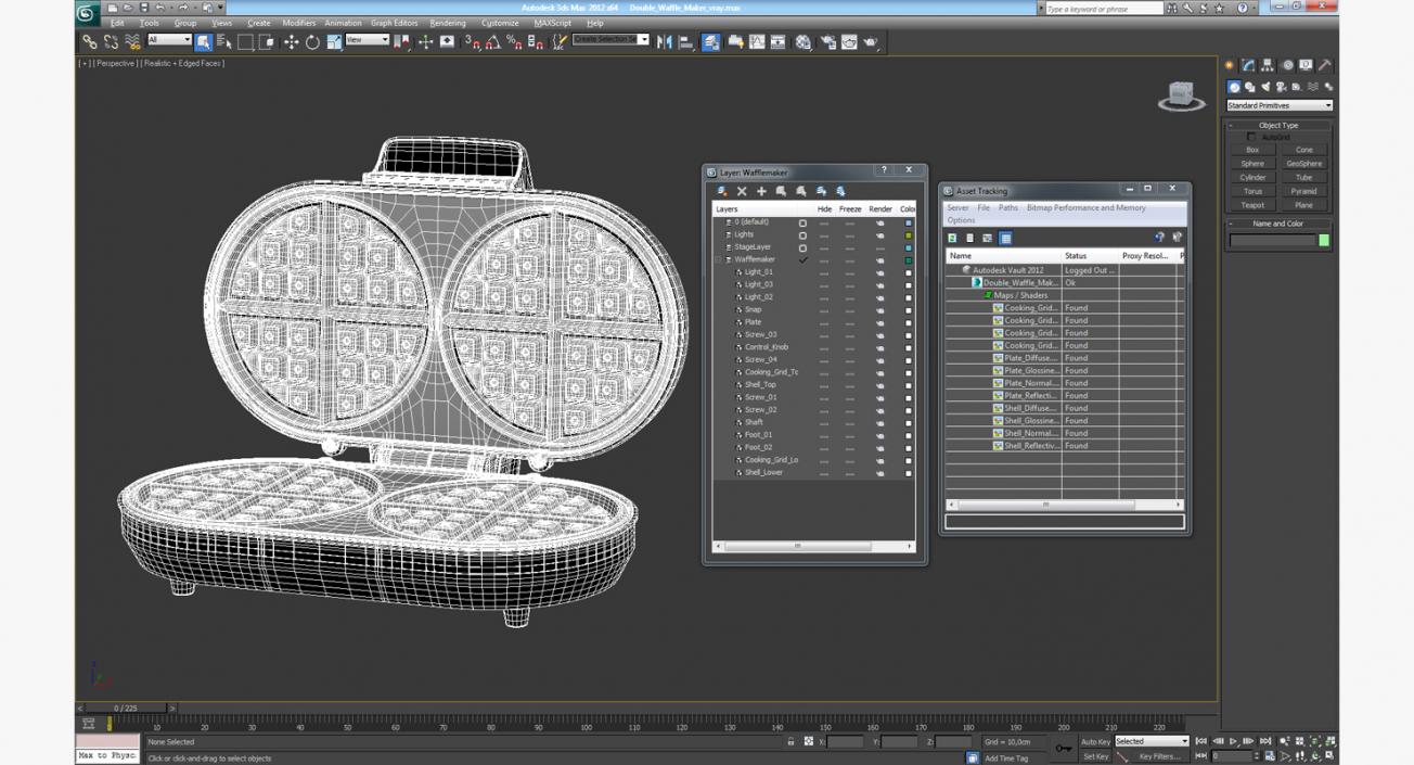 Double Waffle Maker 3D model