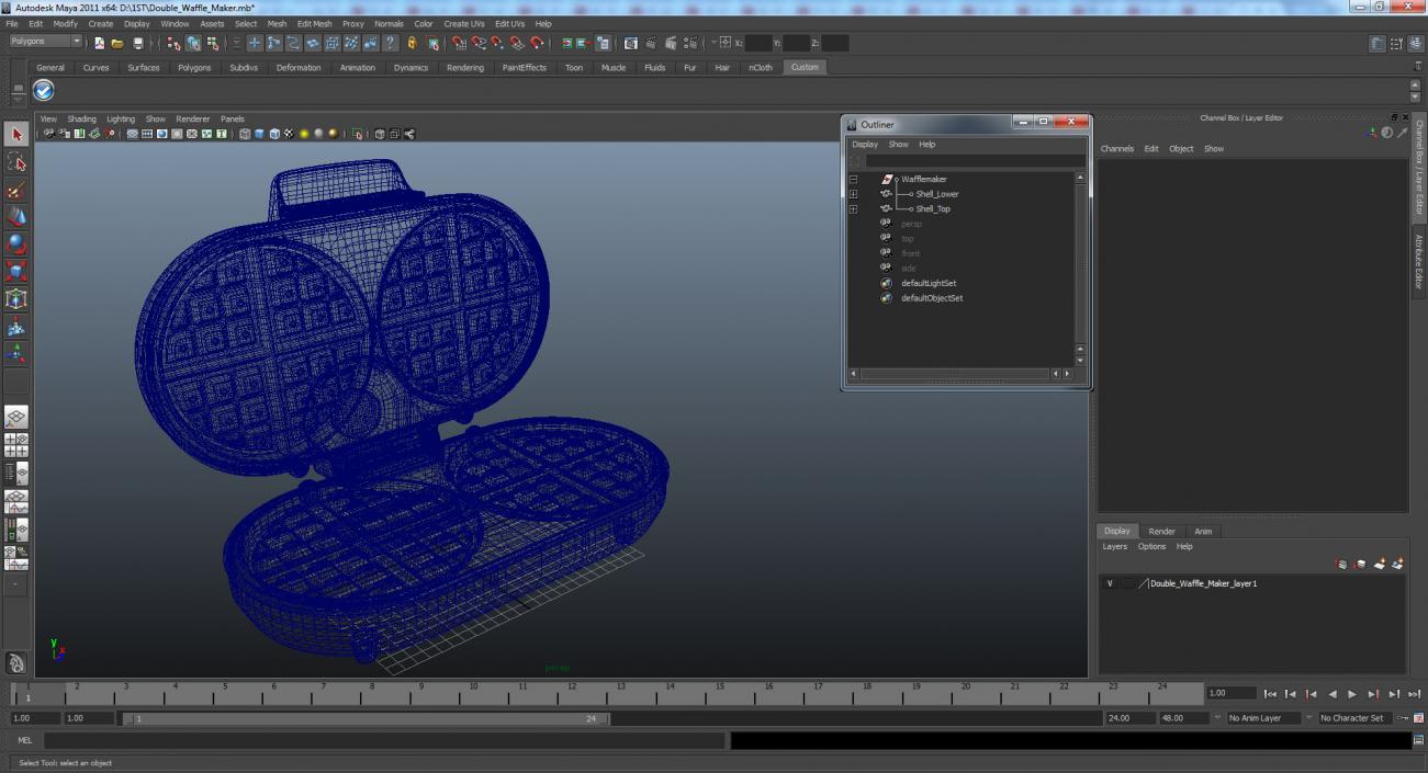 Double Waffle Maker 3D model