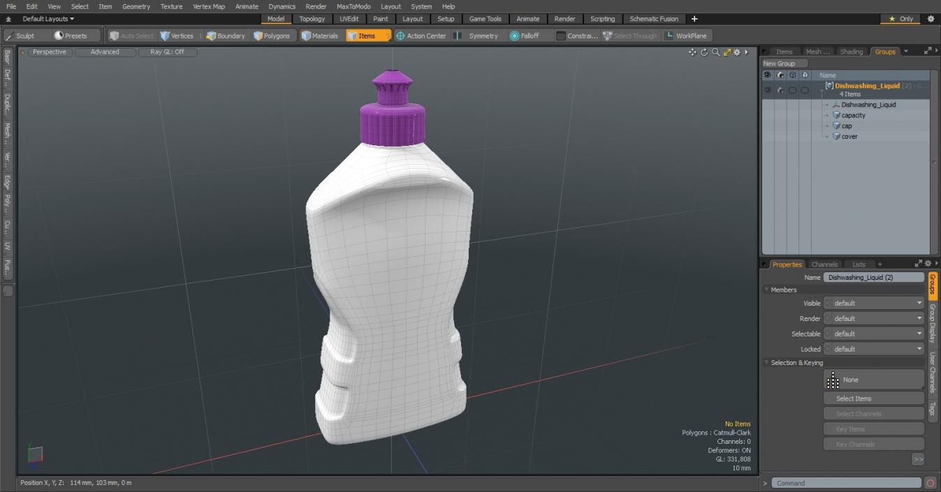 3D Dishwashing Liquid model