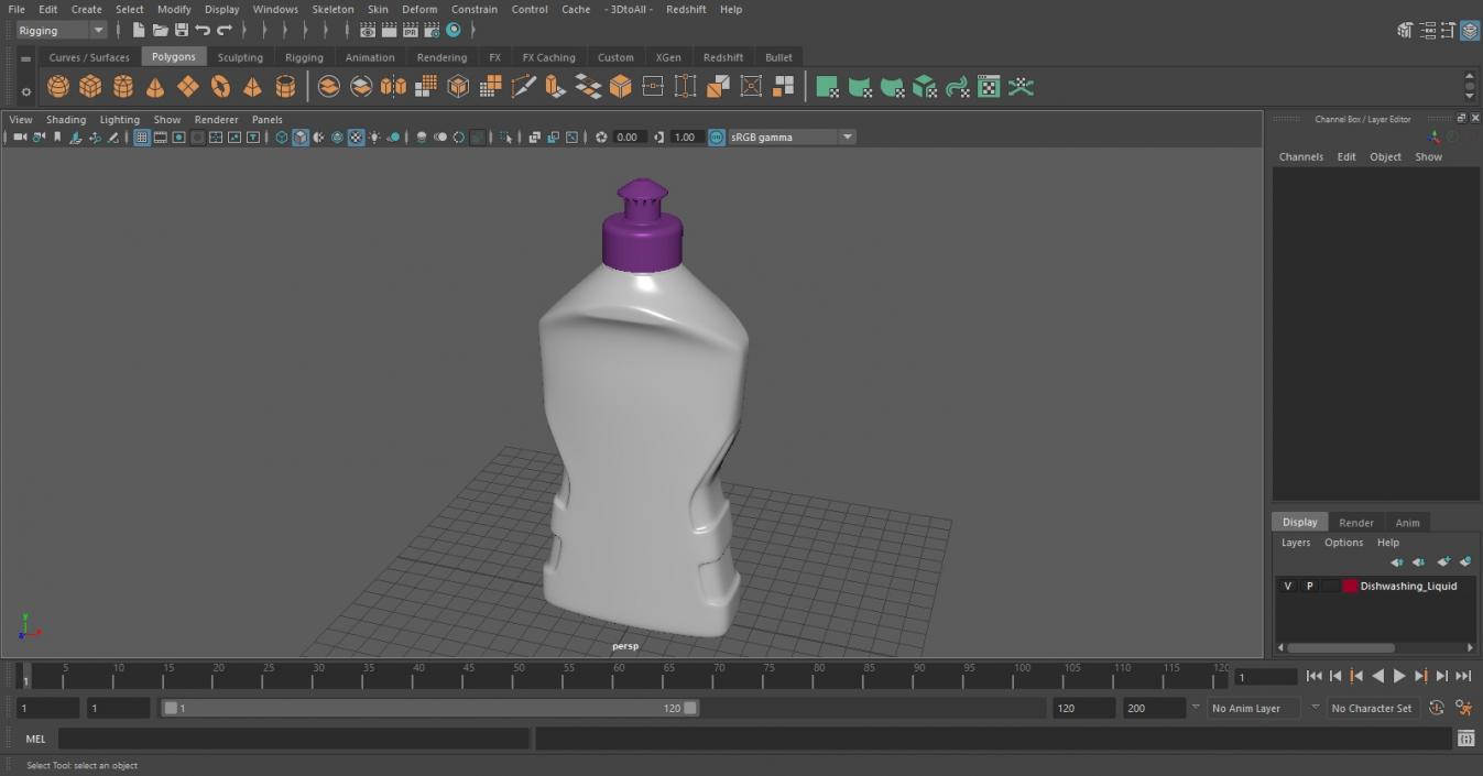 3D Dishwashing Liquid model