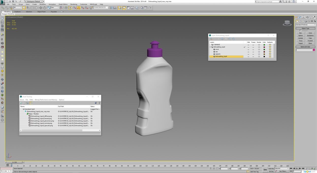 3D Dishwashing Liquid model