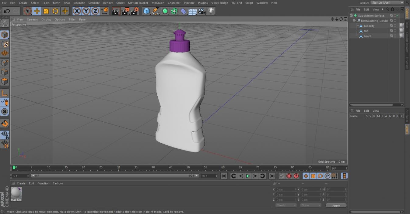 3D Dishwashing Liquid model