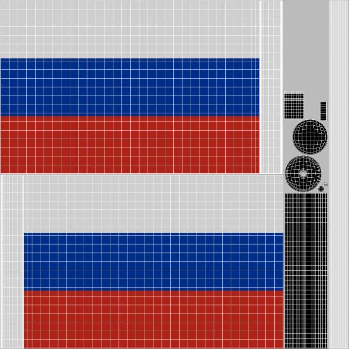 Table Flag Russia 3D