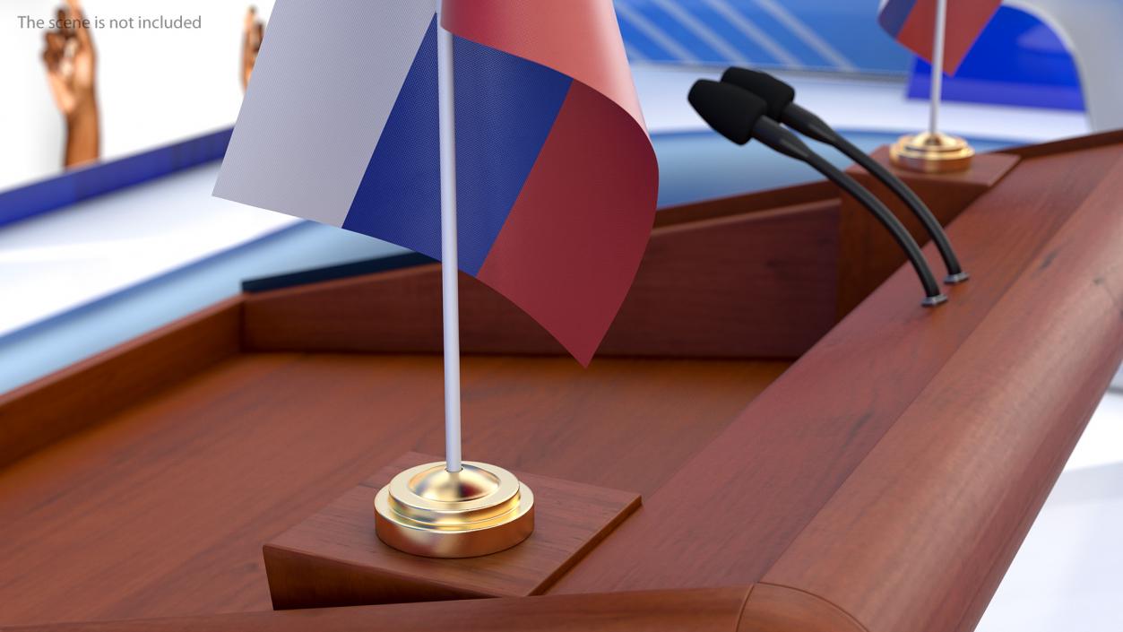 Table Flag Russia 3D