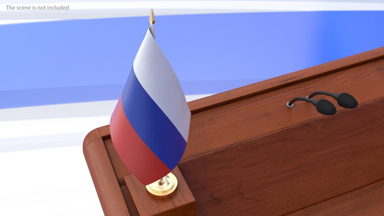 Table Flag Russia 3D