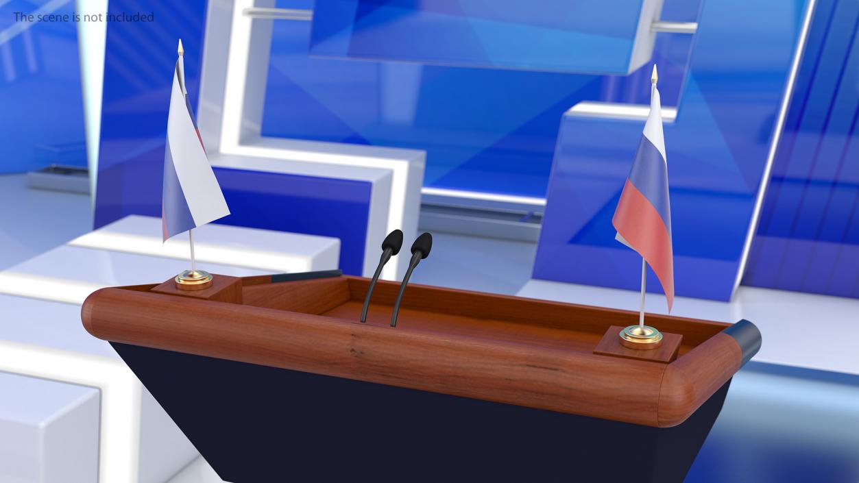 Table Flag Russia 3D