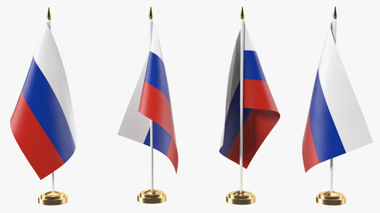 Table Flag Russia 3D